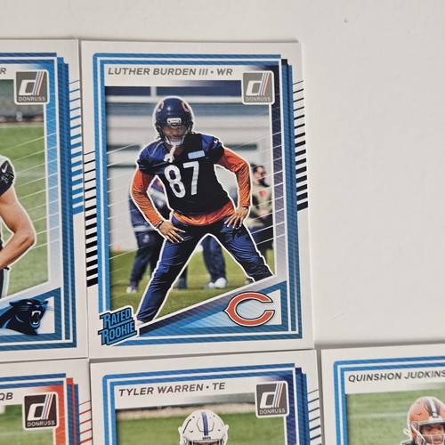 Lote de 10 pruebas de prensa de novato Donruss 2025 Shedeur Sanders Shough Warren Judkins - Imagen 5 de 7