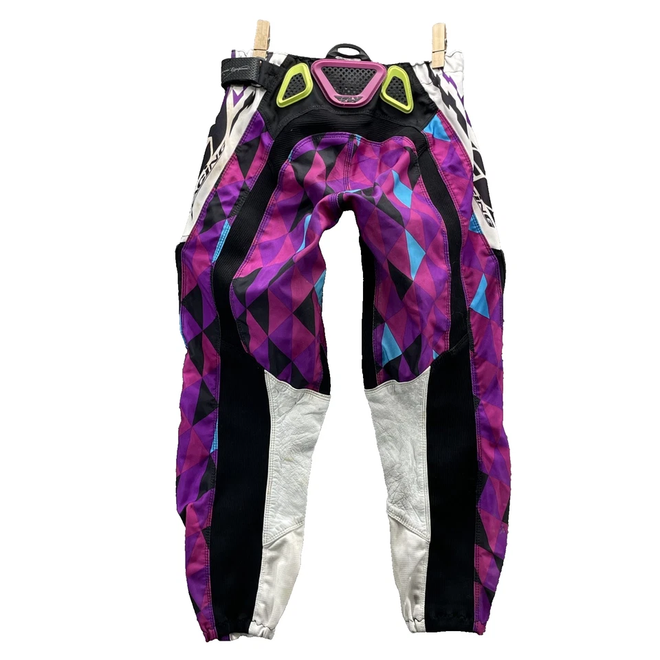 Pantalones cinéticos Fly Racing para mujer 7 acolchados motociclista motocross ropa deportiva todo terreno Foto 2 de 4