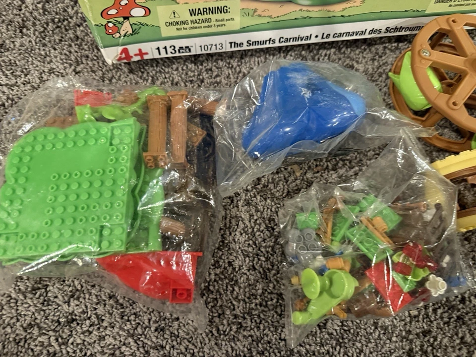 MEGA BLOKS #10713, THE SMURFS CARNIVAL, 113 PCS, AGES 4+READ - Image 4 of 4