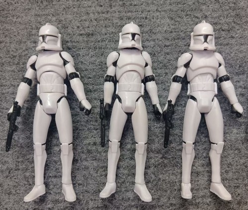 lot! Star Wars The Clone Wars Clone Trooper solider action figure w gun 3.75" - Picture 37 of 76
