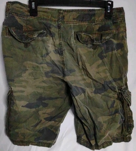 Mossimo Supply Co Cargo Shorts Herren 32 Camouflage Grün Baumwolle Outdoor - Bild 4 von 6