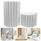 2 Pcs Cylinder Pedestal Stands,Decor Faltbare Säulen Papiersäulen