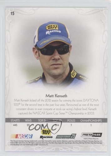 2012 Press Pass Showcase Red /25 Matt Kenseth #15 HOF - Picture 2 of 3