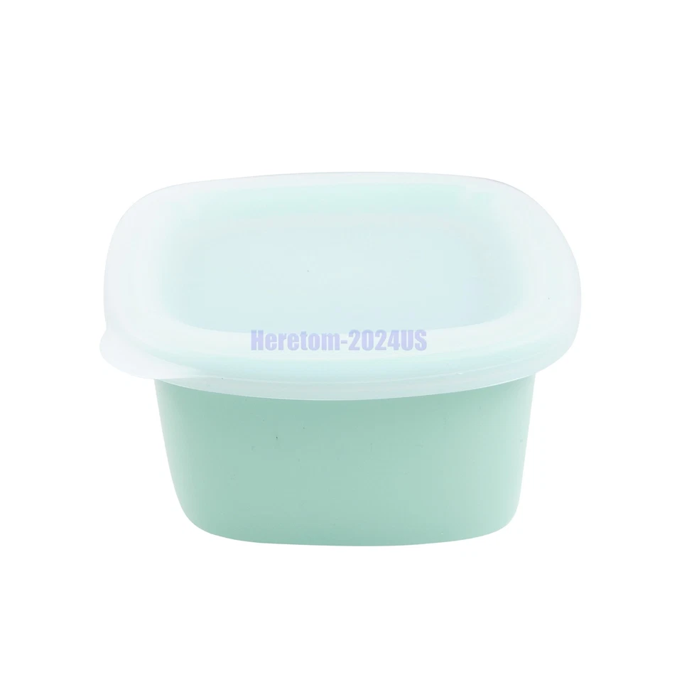 Lot of 6 Nesting Silicone Food Containers Reusable Bento Boxes Multi-Safe GREEN - Image 3 of 4