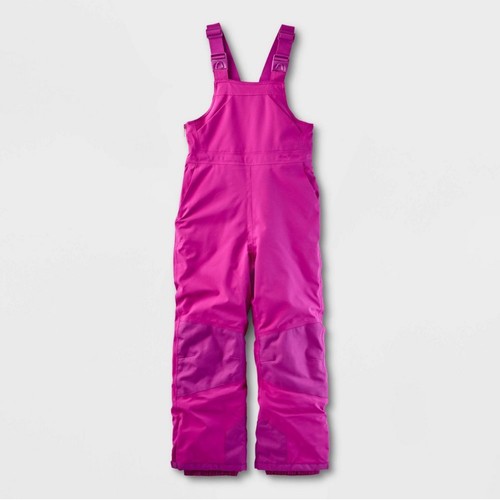 NWT~ All in Motion sz S 6/7 Purple Fucshia Snow Bibs Waterproof Girls Ski Z54