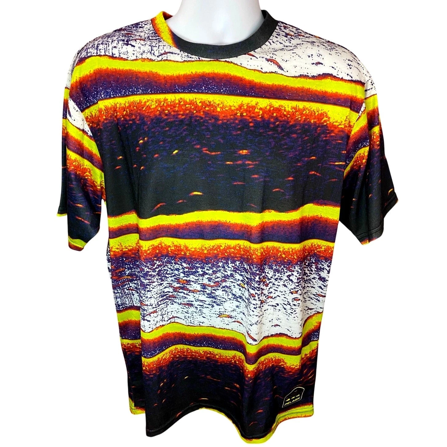 Pelagic Black Label Premium Collection Men’s Sonar Seascape Fish Shirt Large