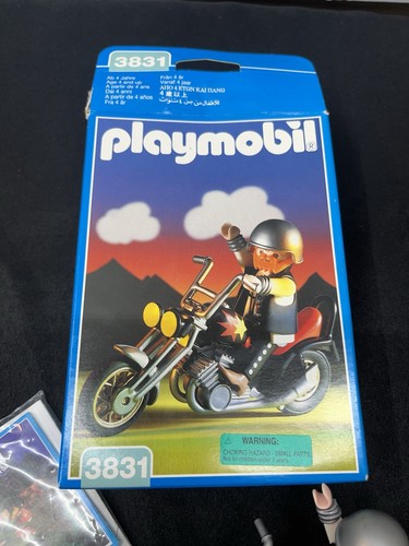 Playmobil 3831 Motocicleta y Ryder 1995 Vintage En Caja Original - Imagen 2 de 8