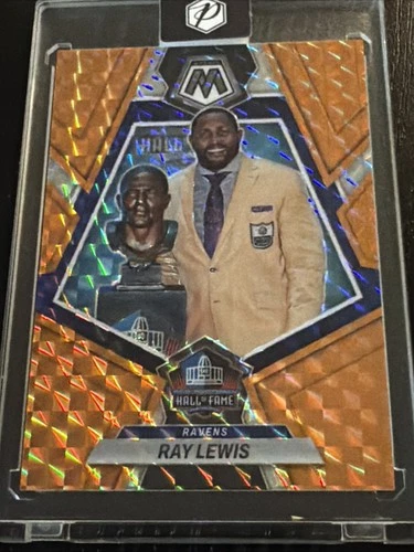 2023 Panini Mosaic - Hall of Fame Ray Lewis #273 Orange Mosaic Prizm /199