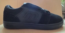 Etnies Cresta Black/Black Suede Skate Shoes Men Size 9