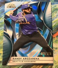 2025 Topps Chrome Black Randy Arozarena #40 Blue Lava Refractor /150 Mariners