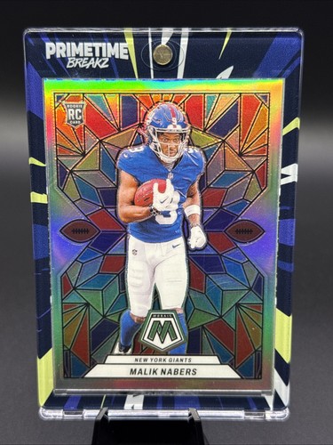 2024 Mosaik Buntglas #SG-21 Malik Nabers Giants RC Rookie SSP CASE HIT