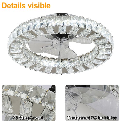 11In Ceiling Fan Light LED Chandelier 6-Speeds Living Room Lamp Remote Control - Picture 19 of 21