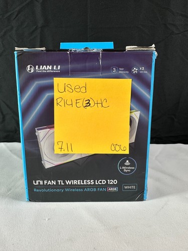 Lian Li UNI Fan TL LCD 12TLLCD1W3W White 120mm Wireless RGB PC Case Fan - Afbeelding 12 van 12