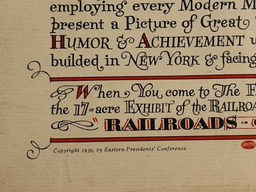 The American Railroad New York World’s Fair 1939 Railroads on Parade 1939 Trenes - Imagen 2 de 5