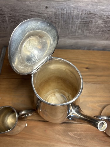 1847 Rogers Bros Springtime Silber Teller Teekanne, Zuckerdose, Milchkännchen Tasse - Bild 12 von 14