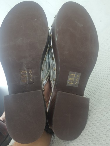 J. Crew Dakota tassel clogs in metallic specchio leather Sz 7 - Picture 5 of 11