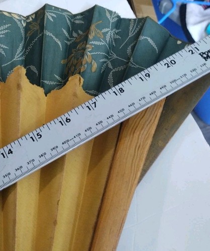 Abanicos plegables de papel oriental antiguos arte asiático problemas de estado menor ver más abajo - Imagen 10 de 21