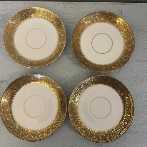 Vintage Set of 4 Saucers Rosenthal Aida Classic Rose Germany