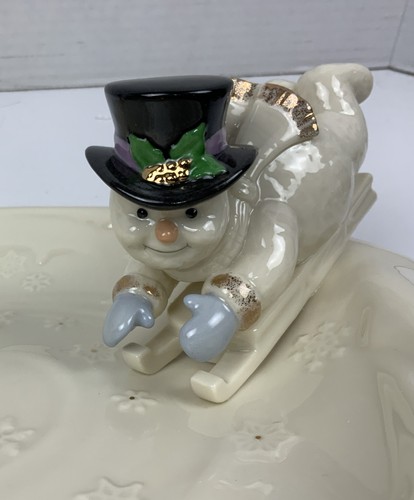 Lenox Collections The Snowman Chips & Dip Serving Set - 2002 - Picture 6 of 8