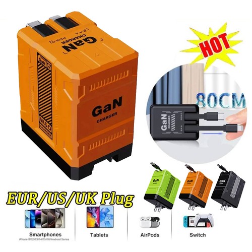 Gan Charger Retractable Phone Charger Wall Plug With Scalable 20w Max Fast - Picture 9 of 24