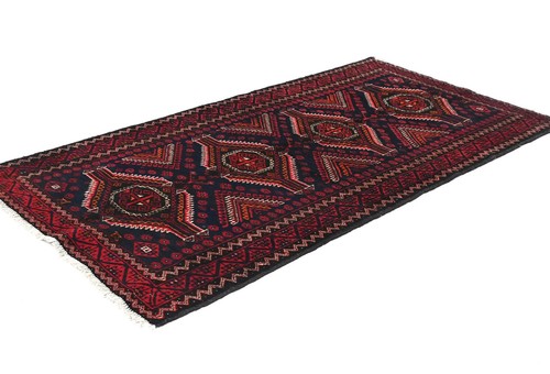 Tribal Geometrisches Design Handgeknüpfter Orientteppich 2 Fuß 10 x 5 Fuß Küche Dekor Teppich - Bild 3 von 11