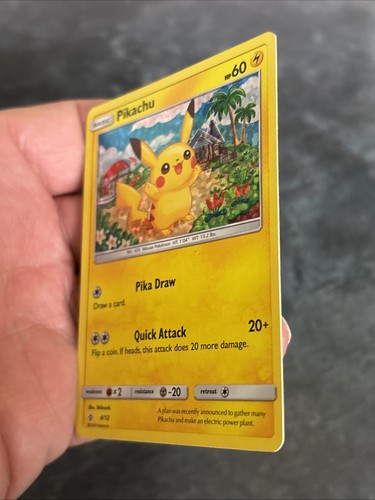 Pikachu 4/12 Mcdonald's 2018 Holo Pokemon Card - Picture 8 of 8