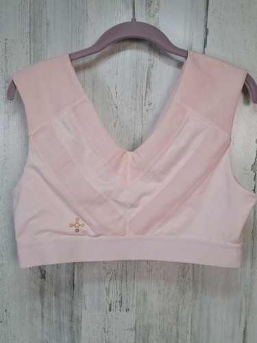 Tommie Copper Shoulder Support Sports Bra XL Pink Zip-Up ZNERGY Infused Zinc - Picture 3 of 10