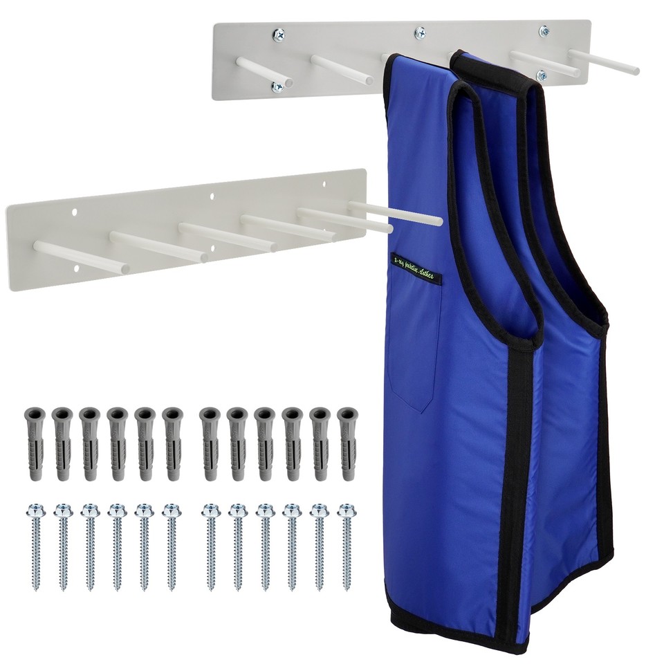 Wall Mounted Lead X-Ray Apron Rack, Peg Style (6 PEG) | eBay