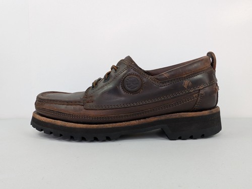 Timberland Waterproof Gore-Tex Leather Boat Shoes Mens 8M Vibram Chunky Moc Toe - Imagen 2 de 18