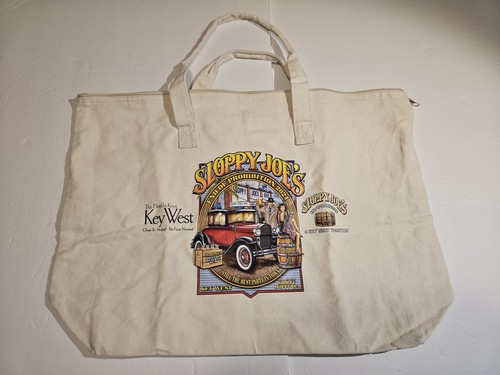 Sloppy Joes Key West Tote Bag Zipper Top