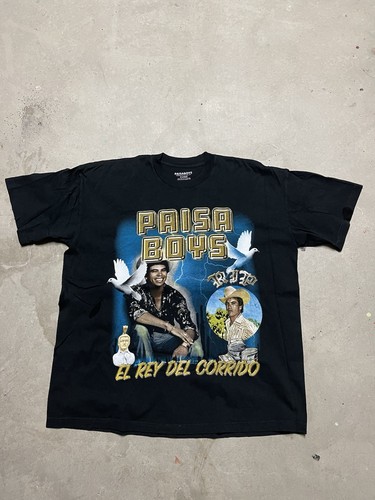 Paisa Jungen T-Shirt Chalino Sanchez El Rey Del Corrido schwarz Herren Gr. XL