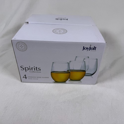 JoyJolt Spirits Stemless Wine Glasses Set of 4 Wine Glasses 19-Ounces - Picture 3 of 7