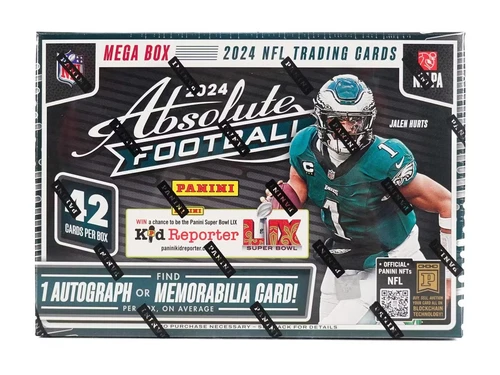 2024 Absolute Football Hobby NFL Trading Card MEGA Box (Hobby Exclusive Teal ...