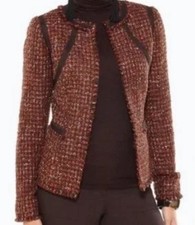 Chico's Black Label Textured Blazer Womens Size 3 16-18 Woven Business Jacket