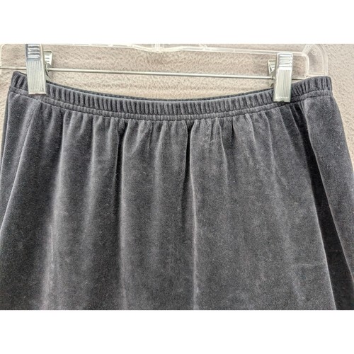 L.L.Bean Damen Samt Rock Gummibund Midi Freizeit Grunge Baumwolle Schwarz Gr. M - Bild 7 von 10