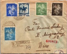 GOLDPATH: Romania cover 1940 to Austria censored registered CV908_P15