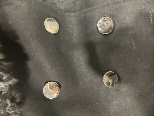 Guess Black Pleated Wool Coat, Sz XL, NWOT - Picture 6 of 12