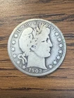 1902 Barber Half Dollar - 90% Silver US Coin