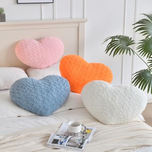 Heart Pillow, Soft Heart Shaped Pillow with Room Decorative Throw Pillows for - Bild 7 von 8