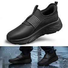 NINGO Men Non Slip Work Shoes Kitchen Chef Shoes Water  Oil Resistant Sneakers