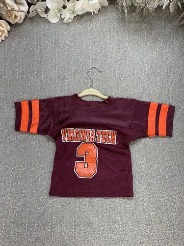 NCAA FOOTBALL JERSEY LITTLE KING VINTAGE VIRGINIA TECH HOKIES #3 Size 12 Months - Picture 2 of 12