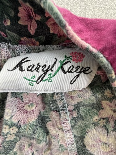 Vintage Karyl Kaye Dress Women’s Size 8 Made In Hawaii Ruffle Floral Pocket - Picture 3 of 11