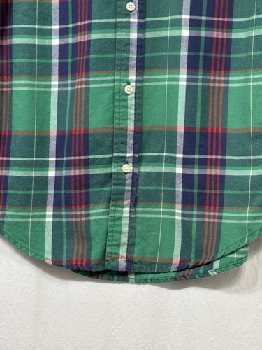 Ralph Lauren Button Up Long Sleeve Shirt Green Plaid Boys Youth Preppy Size 7 - Picture 9 of 24