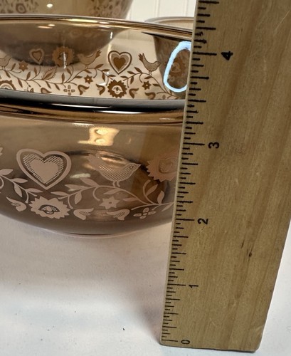 Vtg Pyrex Brown Festive Harvest Mixing 3 Bowl Set 322 1L 323 1.5L 325 2.5L READ - Picture 10 of 18