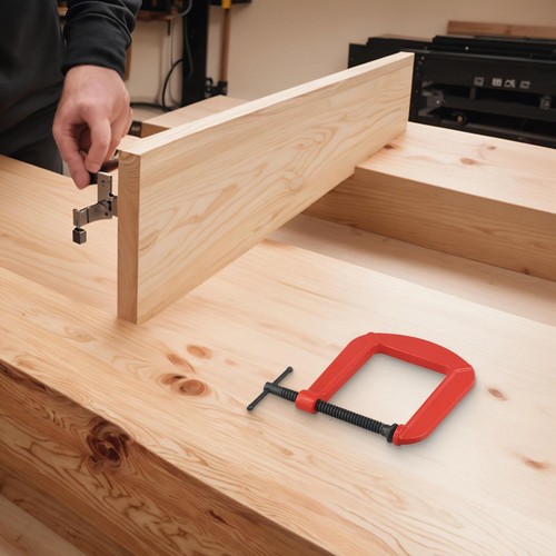 Abrazadera de accesorio de carpintería tipo G resistente abrazadera de mandíbula fuerte para tiras de madera - Imagen 9 de 48