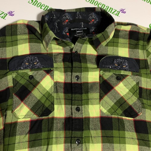 Camisa de franela Middle Of Beyond Godzilla MOB a cuadros Rey de los monstruos para hombre XL - Imagen 8 de 9