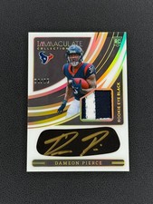 2022 Immaculate DAMEON PIERCE Eye Black Gold RPA /25 Rookie Patch Auto RC Texans