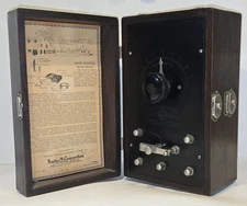 Excellent 1922 RCA Crystal Radio Radiola 1 ER 753-A Original Perikon Detector 