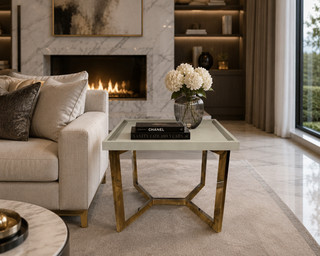 Fabulous Bernhardt Stratton Shagreen style Tray top side end table rrp £1875. B
