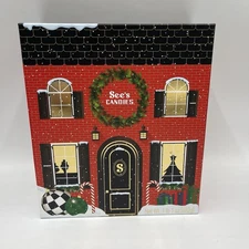 See's Candies Advent Calendar Box Christmas House 24 Drawers 2024 Empty